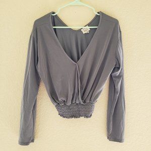 Long Sleeve Elastic Waist Shirt